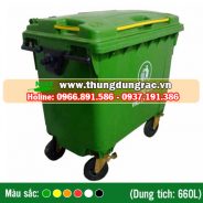Thùng rác nhựa HDPE 660 lít bánh xe