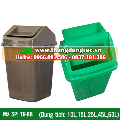 thung rac nhua nap lat bap benh